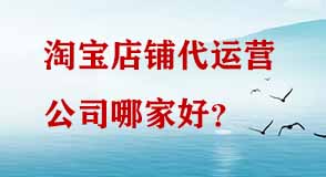 淘寶店鋪代運(yùn)營公司哪家好